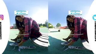 [VR180 3D] Superstars adidas shows you her sweaty insoles and stinky feet and lick her shoes