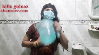 pakistani girl taking bath