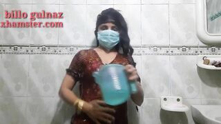 pakistani girl taking bath