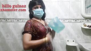 pakistani girl taking bath