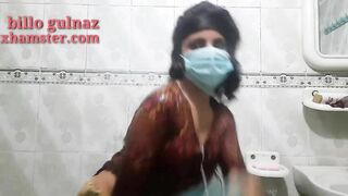 pakistani girl taking bath