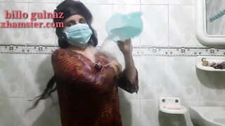 pakistani girl taking bath