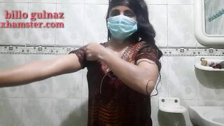 pakistani girl taking bath