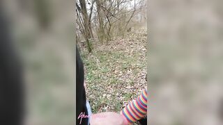 POV GF Gagging Sloppy Deepthroat Training Facefuck in Middle of the Forrest Ends w Mouth FULL of CUM