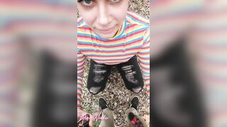 POV GF Gagging Sloppy Deepthroat Training Facefuck in Middle of the Forrest Ends w Mouth FULL of CUM