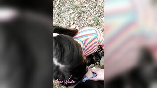 POV GF Gagging Sloppy Deepthroat Training Facefuck in Middle of the Forrest Ends w Mouth FULL of CUM