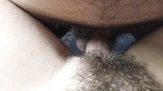 VERY FAST CUM ON HAIRY PUSSY