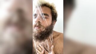 Could you get me wetter than this shower bitch? Thick hairy cock dripping Mount Men Rock Mercury