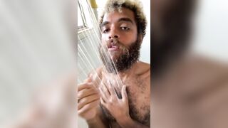 Could you get me wetter than this shower bitch? Thick hairy cock dripping Mount Men Rock Mercury