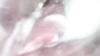 with the help of a dildo with a camera, we recorded a fantastic journey into the vagina. creampussy