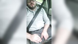 Car Masturbation, cum to my woman!