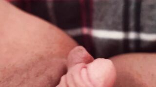 FTM big cock masturbation close up