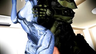 【SEX-MMD】Cortana and Master Chief - Standing Sex Pose【R-18】