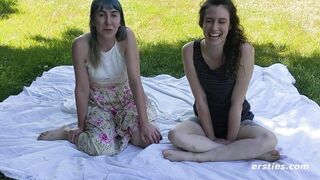 Lesbian Babes Have Sexy Fun Outdoors