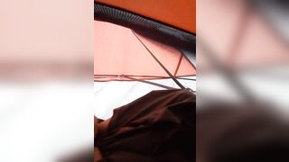 Naked bum in a tent