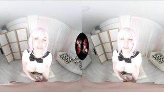 VRLatina - Curvy Blondie Fesser Anime Style Sex in VR