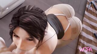 POV: Blowjob by brunette milf - [ WOPA ] 3D ANIMATION HD