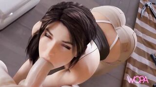 POV: Blowjob by brunette milf - [ WOPA ] 3D ANIMATION HD