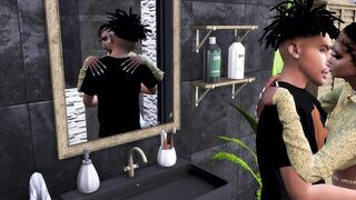 Guy locks his lil sister in the bathroom and repeatedly stuffs her tight pussy with swolen dick