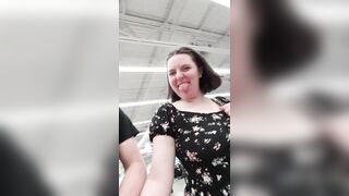 Daddy pees on me in the parking lot then takes me for a public piss walk in Walmart!