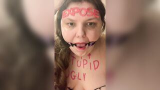 Fat pig slut exposed humiliation