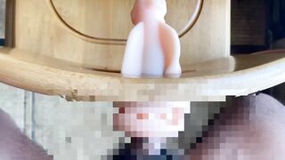 【生中】ピストン可視化、オナホに生中だし！！腰振りオナニー～オナニー中毒～