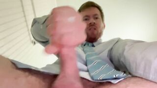 Business Daddy Drank WAY Too Much Coffee and Needs To Cum Before He Gets Back To The Office