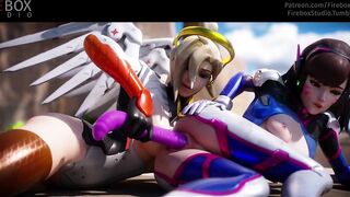 Overwatch Mercy & D.Va Dildo Cum Twitch **firebox Studio** Blizzard