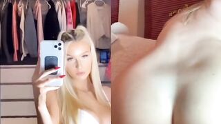 Hot Blonde TikTok Girl Masturbating with Dance Compilation