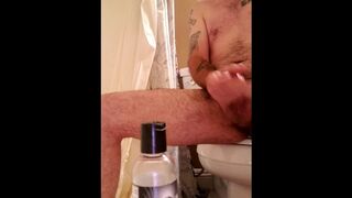 Jacking off my shaved cock