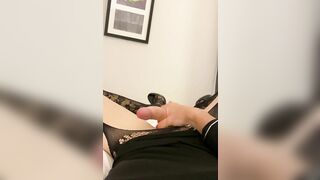 Crossdresser Jerks Off After Getting Fucked