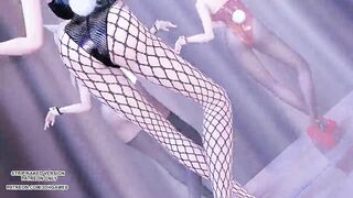 MMD Tara - Bunny Style Ahri Kaisa Seraphine Sexy Kpop Dance League of Legends KDA 4K 60FPS