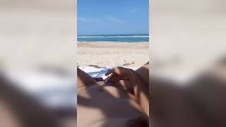 really very excited, I masturbate at the beach like a big slut