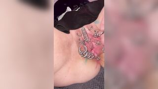 Pierced and tattoot pussy fisting