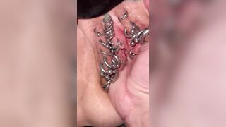 Pierced and tattoot pussy fisting