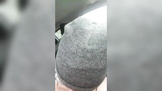 Twink suck daddys cock in car public