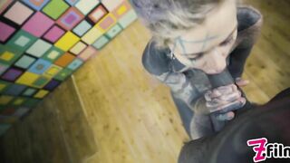 Tattoo Couple Pov Virtual Sex - Anal Creampie, Female Orgasm, Goth, Punk, Anal Fuck, Gapes, Sloppy Bj