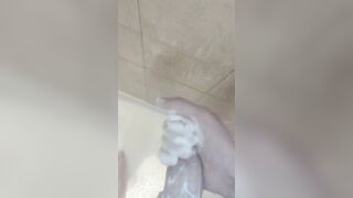 Shower cumshot