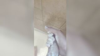 Shower cumshot