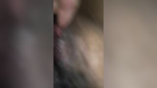 Wet Hairy Asian Pussy Riding My Face and Being Messy