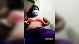 Telangana telgu married aunty show his nature boobs