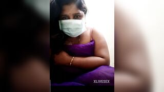 Telangana telgu married aunty show his nature boobs