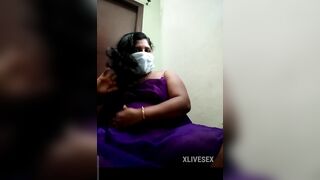 Telangana telgu married aunty show his nature boobs