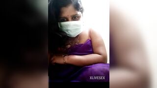 Telangana telgu married aunty show his nature boobs