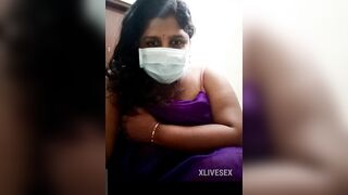 Telangana telgu married aunty show his nature boobs