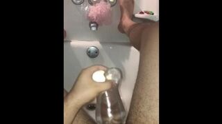 Milking my cock with my new toy