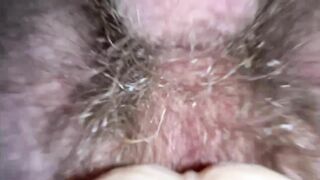 Put your dildo in my hairy ass (huge cum)