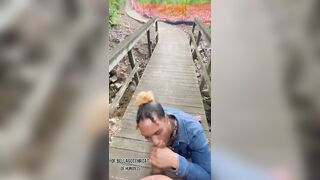 Ts Raven SUCKING BBC ON THE TRAIL ????????CATCHING A FAT NUT