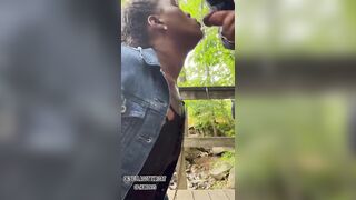 Ts Raven SUCKING BBC ON THE TRAIL ????????CATCHING A FAT NUT