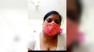 Desi Indian Divya aunty on webcam video